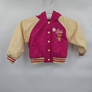 Vintage Winnie the Pooh Y2K Jacket Size 3T Pink Yellow Windbreaker Zip Up